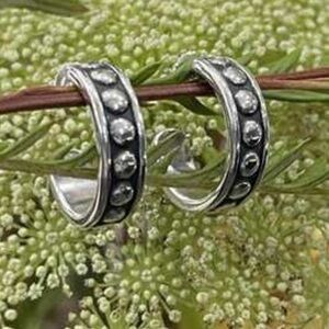 James Avery Retired Beaded Hoop Earrings